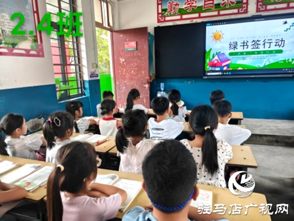 平輿縣第五小學開展綠書簽讀書活動