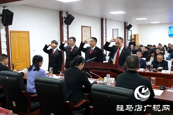 平輿縣人民法院四名干警接受人大任命并宣誓就職
